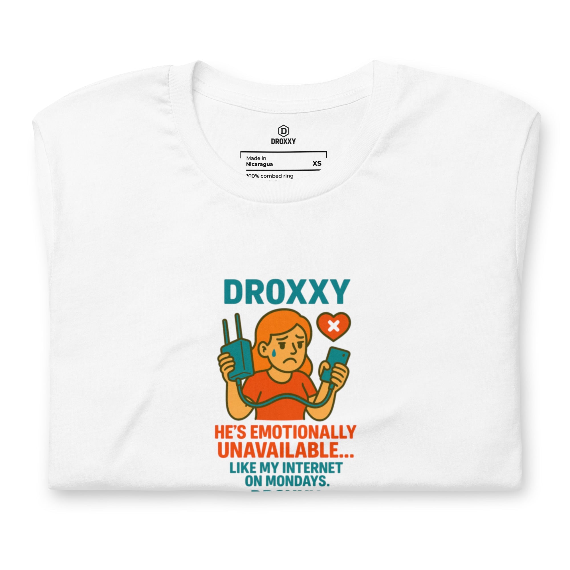 DROXXY Tričko „Emotionally Unavailable“ – internet v pondělí | | DROXXY