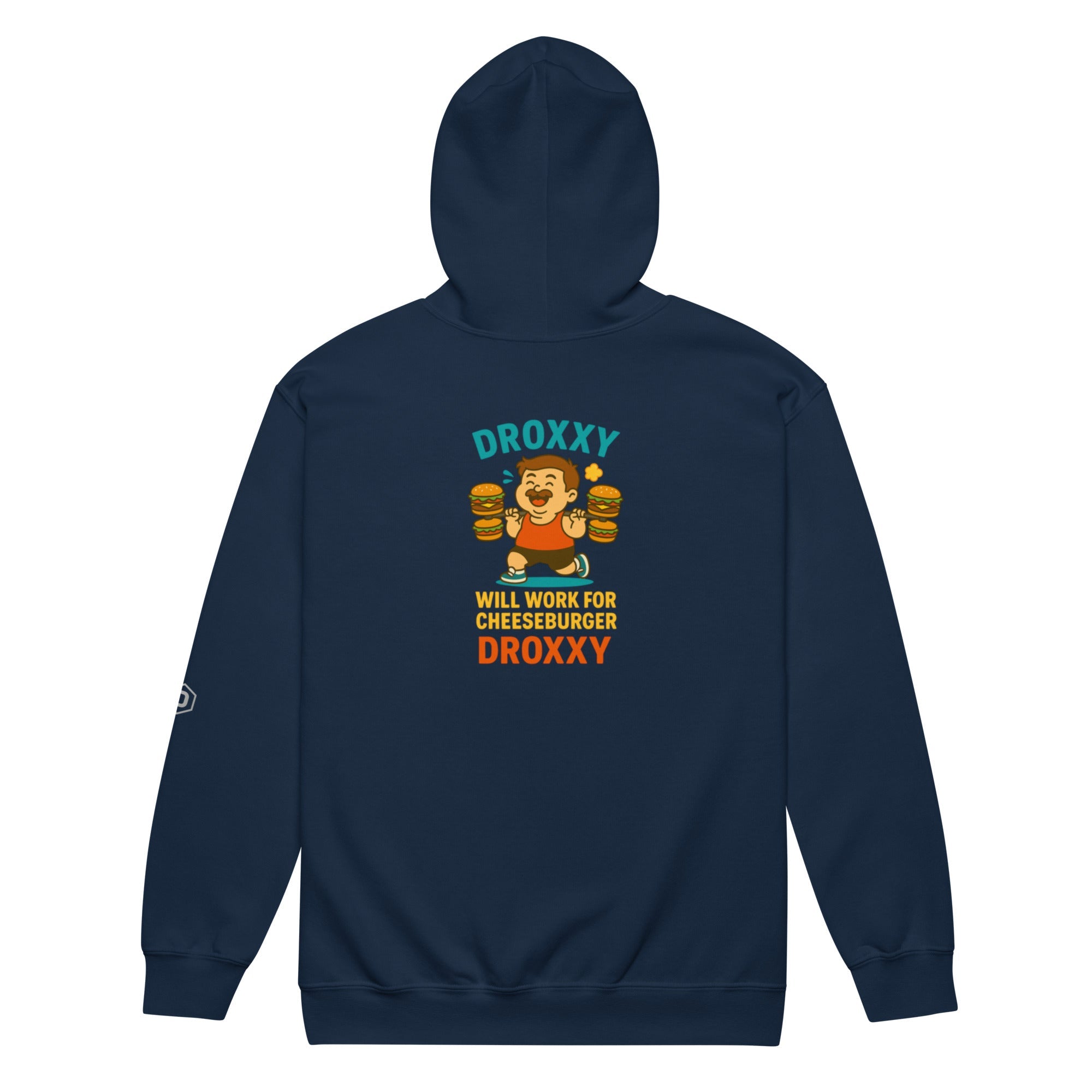 DROXXY Zip Mikina – Will Work For Cheeseburger Edition | | DROXXY