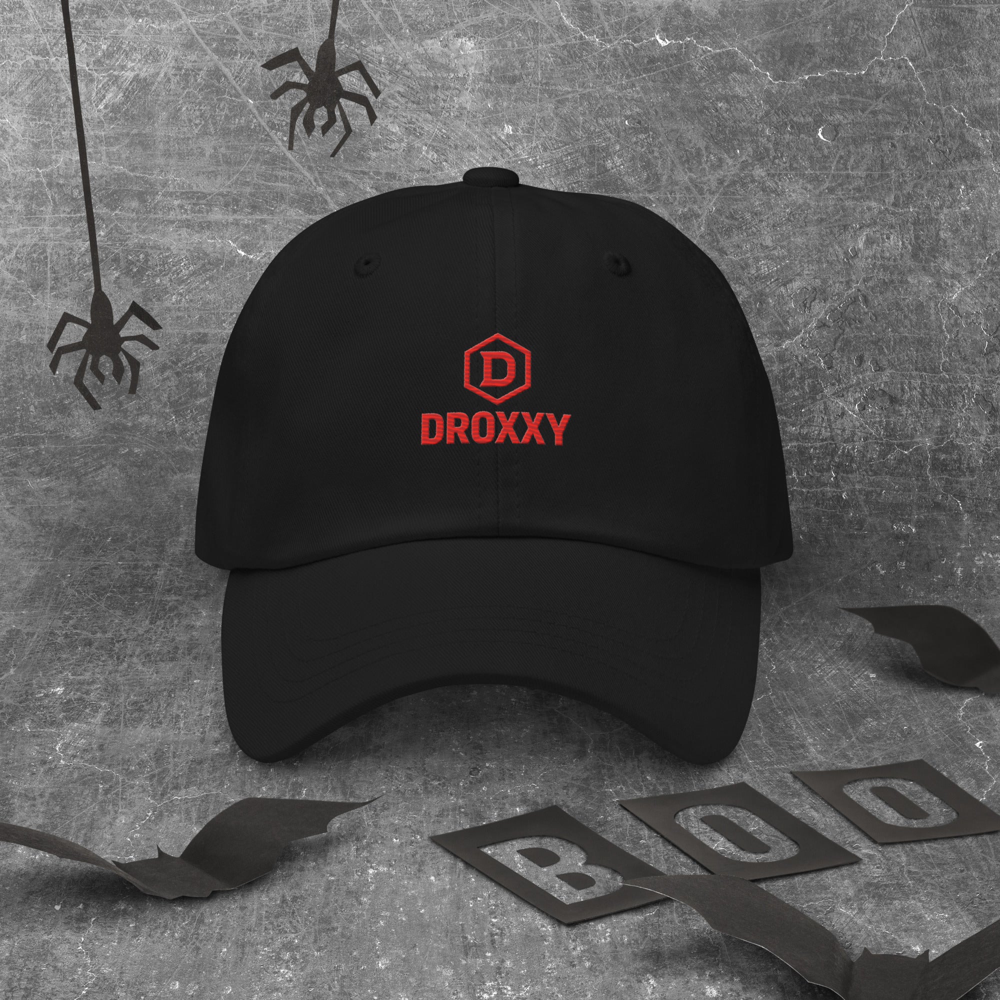 Čepice DROXXY – DROXXY Classic Dad Cap – kšiltovka s červeným logem | Streetwear doplněk s originálním potiskem