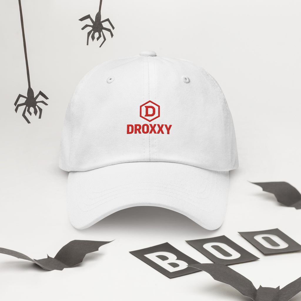 Čepice DROXXY – DROXXY Classic Dad Cap – kšiltovka s červeným logem | Streetwear doplněk s originálním potiskem