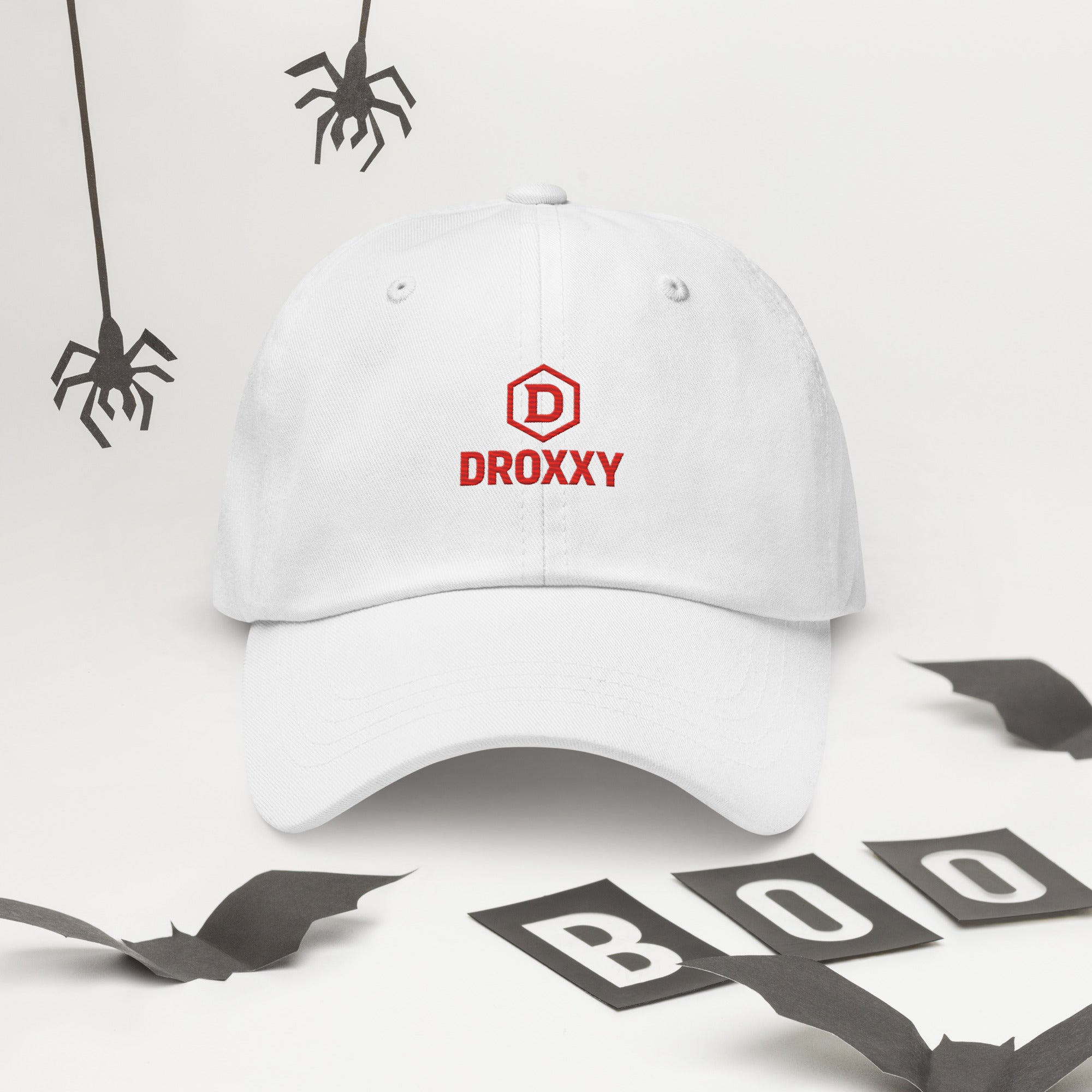 Čepice DROXXY – DROXXY Classic Dad Cap – kšiltovka s červeným logem | Streetwear doplněk s originálním potiskem