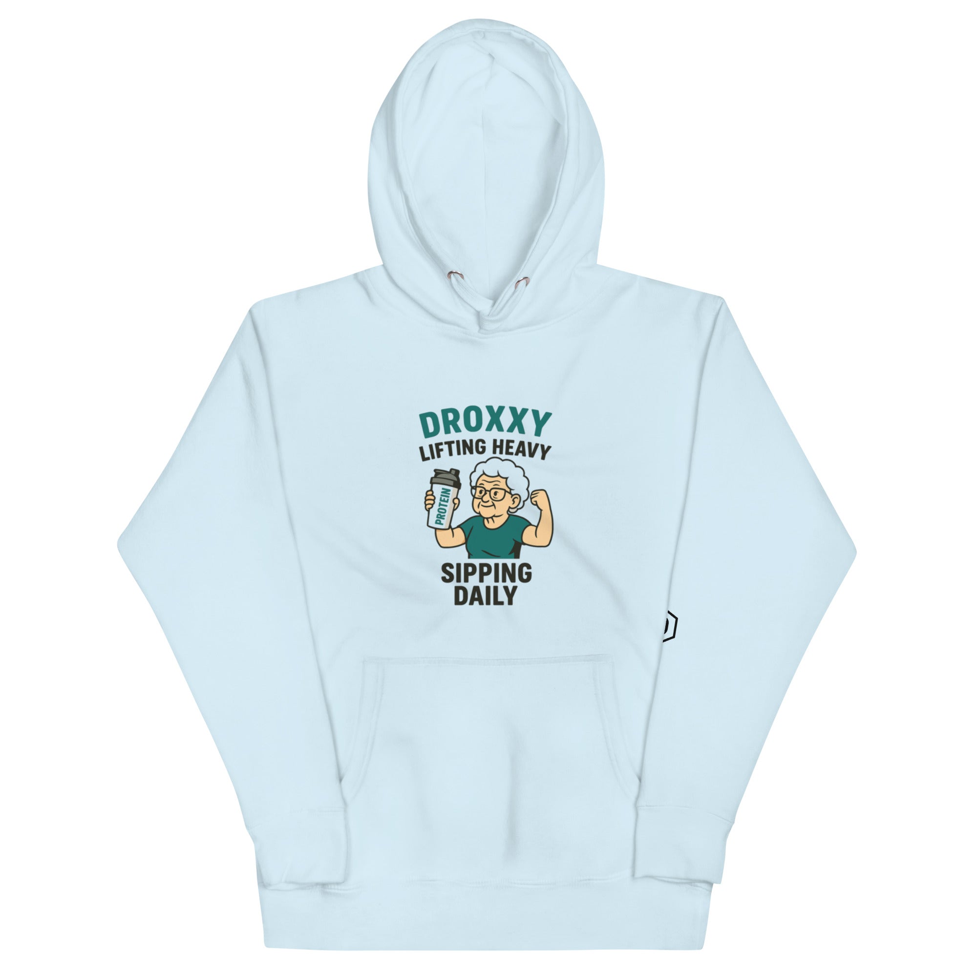 Mikina DROXXY – Unisex mikina DROXXY – Lifting Heavy, Sipping Daily | Stylová streetwear móda