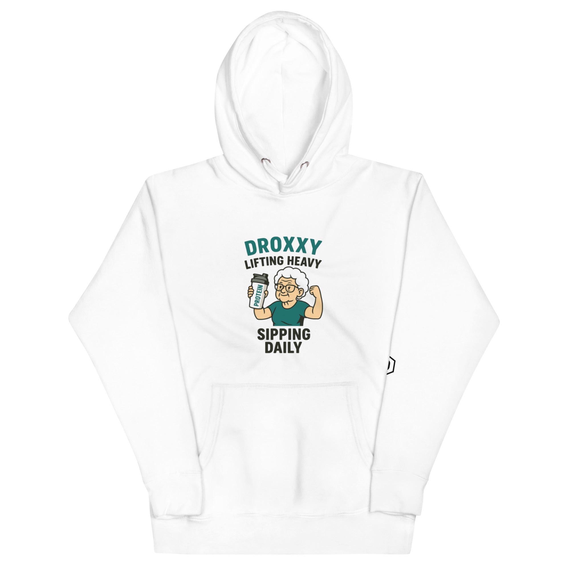 Mikina DROXXY – Unisex mikina DROXXY – Lifting Heavy, Sipping Daily | Stylová streetwear móda