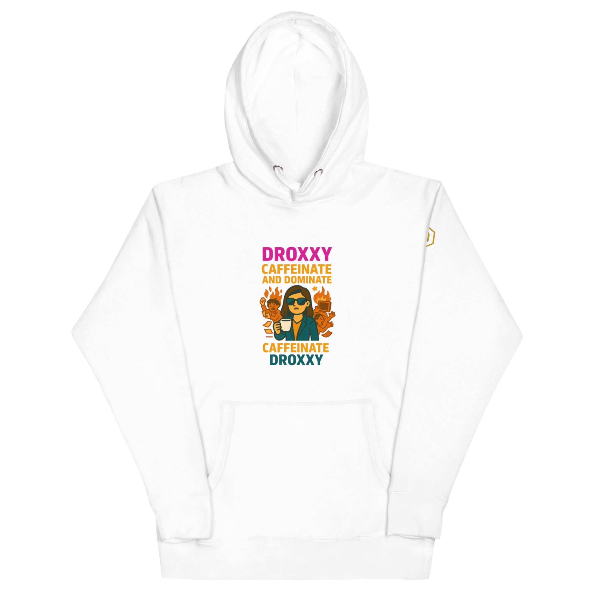 DROXXY mikina s kapucí – Caffeinate and Dominate | | DROXXY