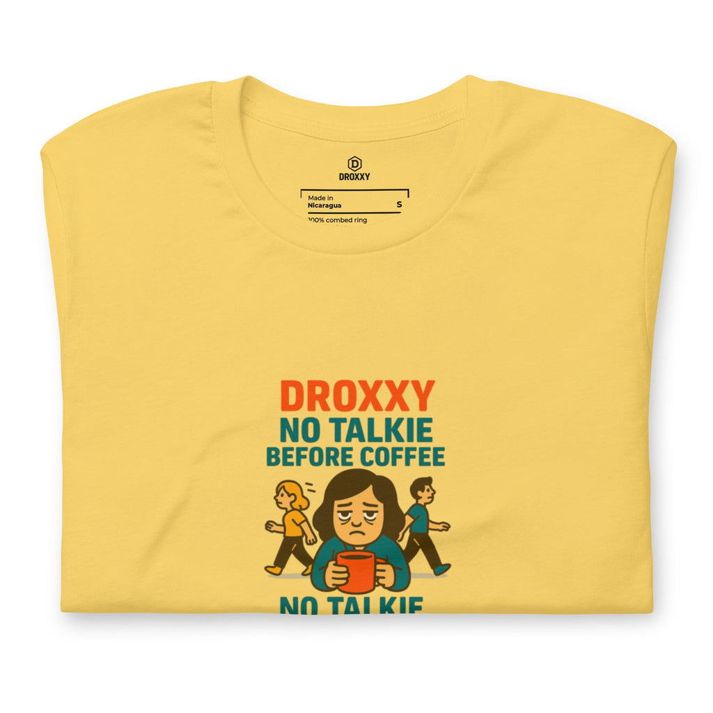 DROXXY tričko – No Talkie Before Coffee | | DROXXY