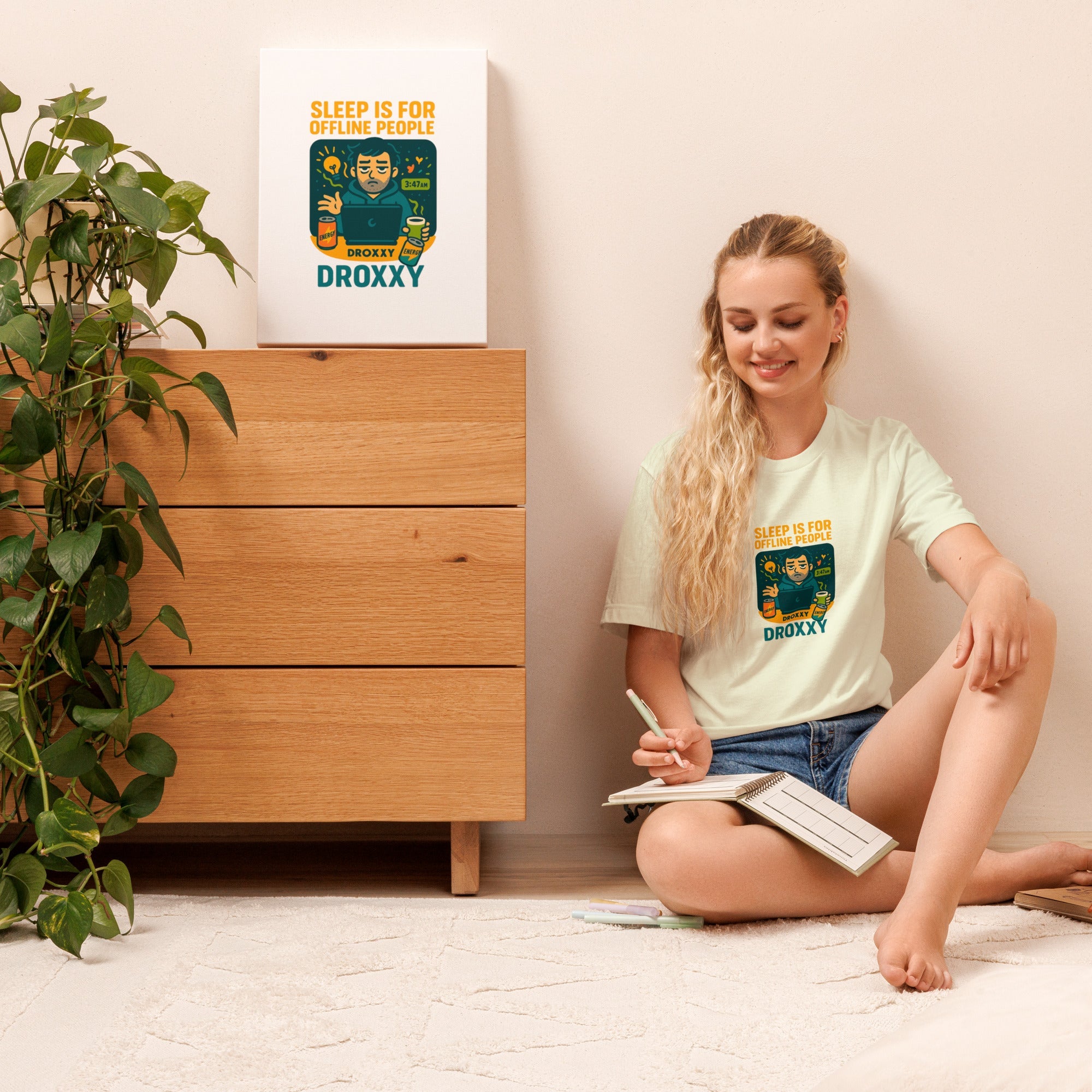 DROXXY tričko – Sleep Is for Offline People | | DROXXY