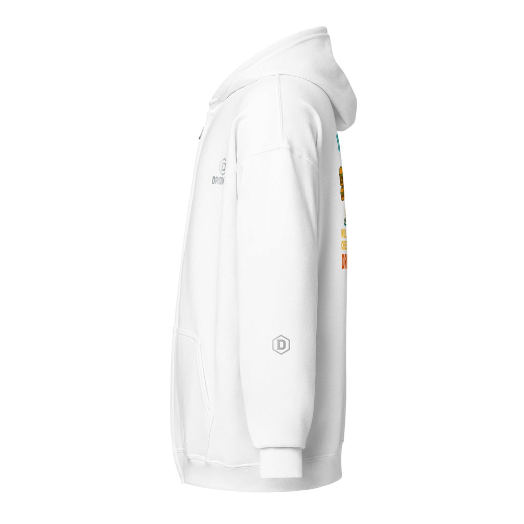 DROXXY Zip Mikina – Will Work For Cheeseburger Edition | | DROXXY