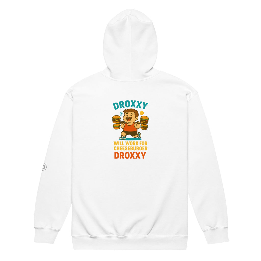 DROXXY Zip Mikina – Will Work For Cheeseburger Edition | | DROXXY