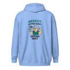 Mikina DROXXY – Unisex zip mikina DROXXY – Lifting Heavy, Sipping Daily | Stylová streetwear móda