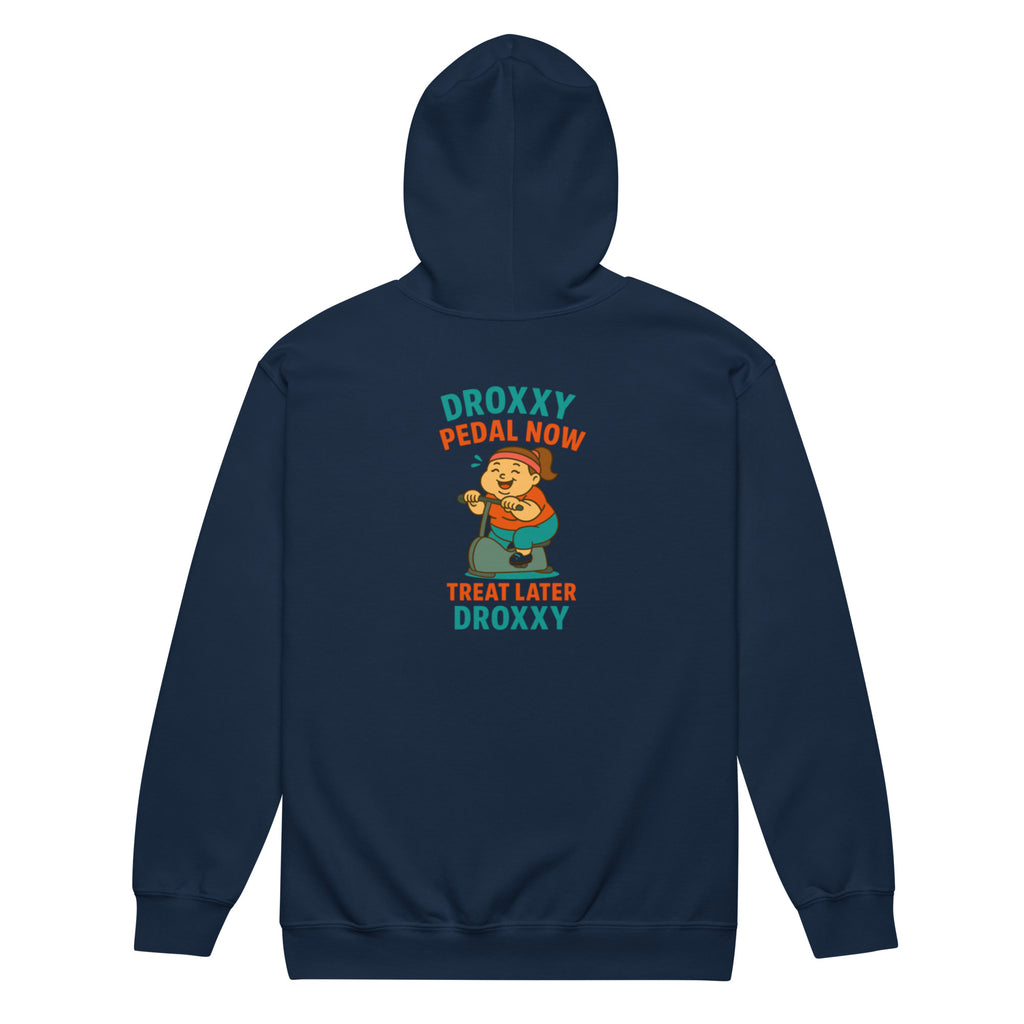 Mikina DROXXY – Unisex zip mikina DROXXY – Pedal Now, Treat Later | Stylová streetwear móda