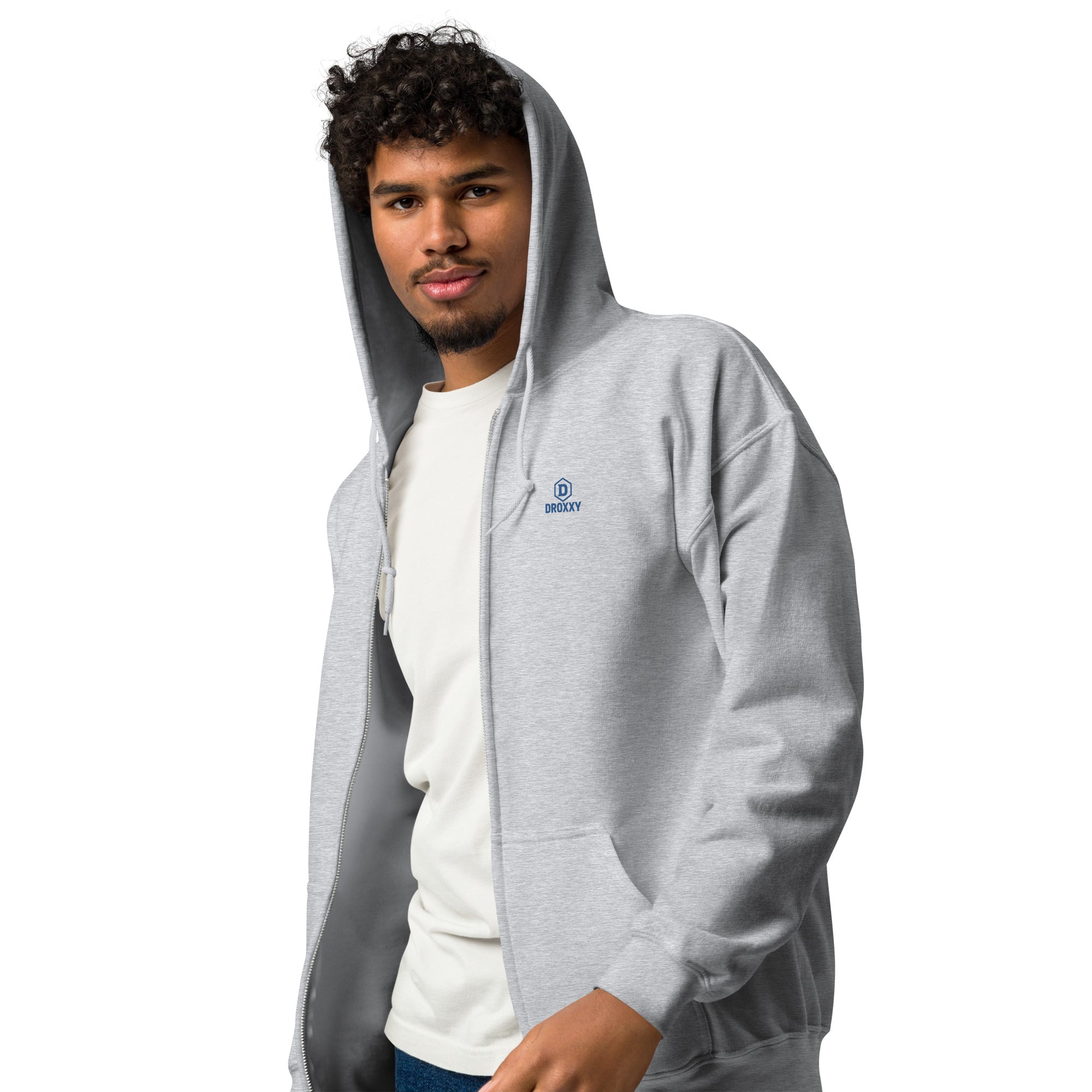 Mikina DROXXY – Unisex zip mikina DROXXY – Lifting Heavy, Sipping Daily | Stylová streetwear móda
