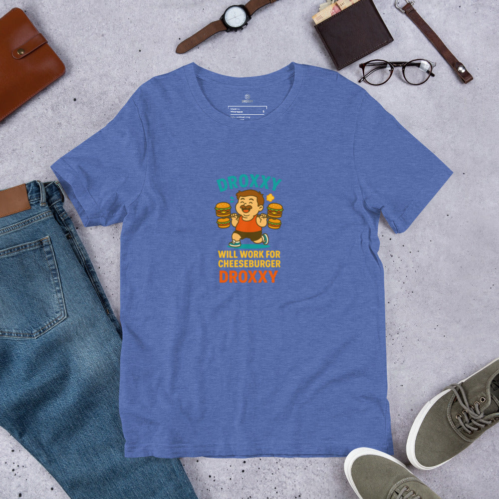 Tričko DROXXY – DROXXY Tričko – Will Work For Cheeseburger Edition | Originální streetwear