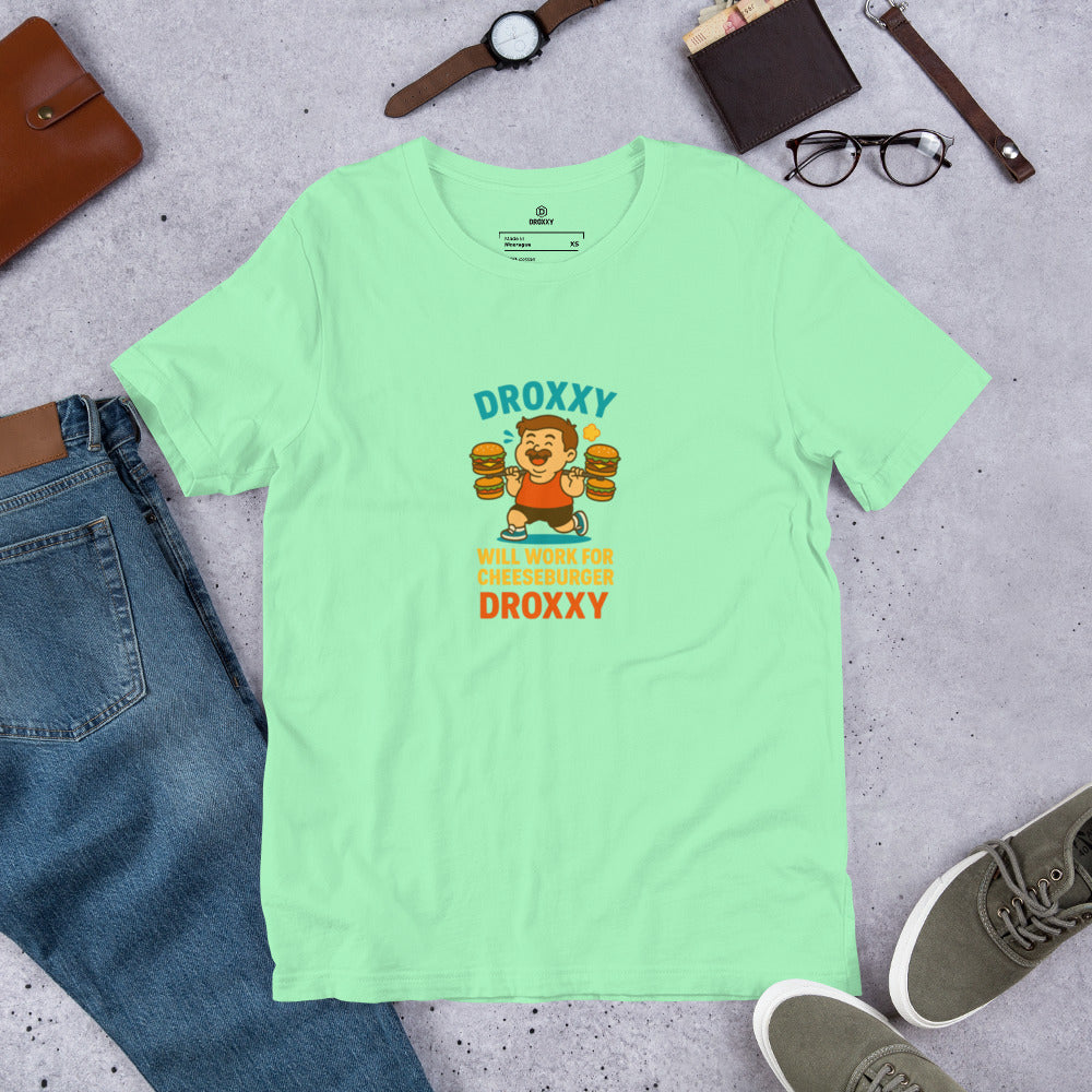 Tričko DROXXY – DROXXY Tričko – Will Work For Cheeseburger Edition | Originální streetwear