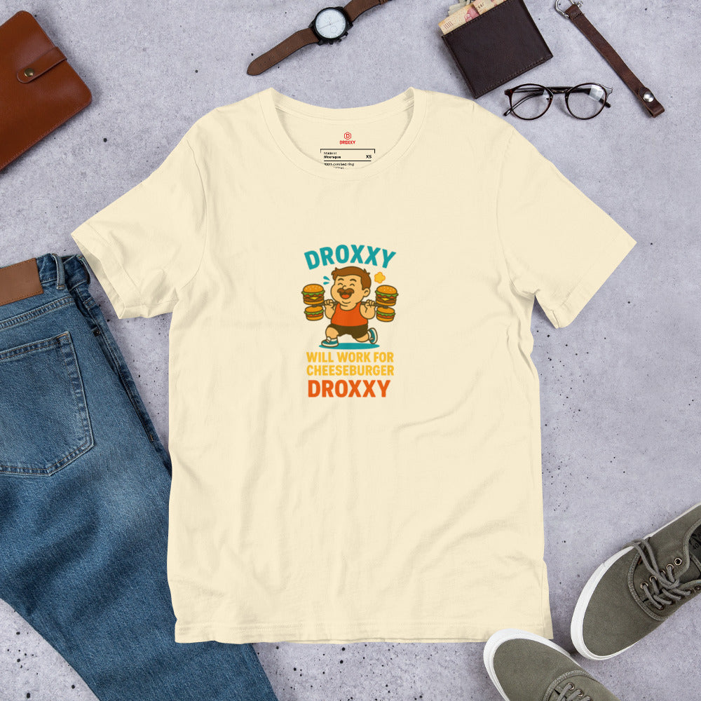 Tričko DROXXY – DROXXY Tričko – Will Work For Cheeseburger Edition | Originální streetwear