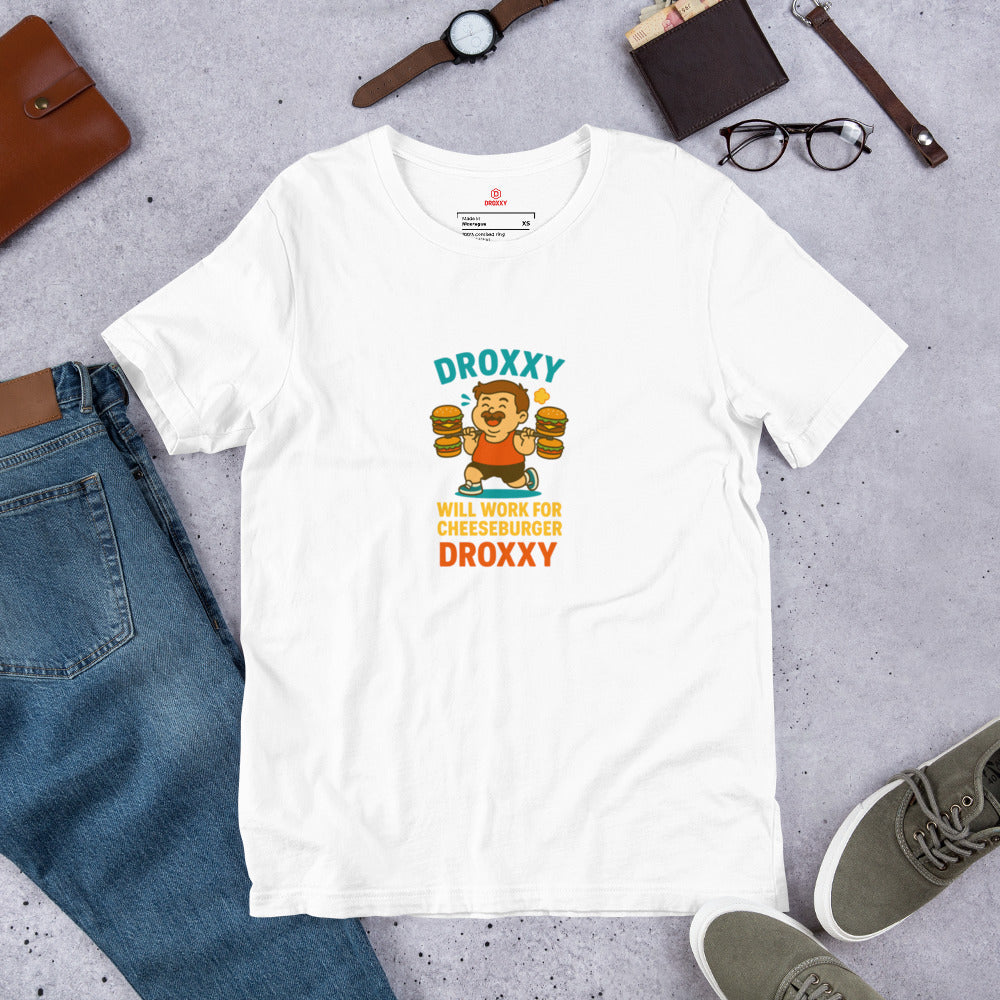Tričko DROXXY – DROXXY Tričko – Will Work For Cheeseburger Edition | Originální streetwear