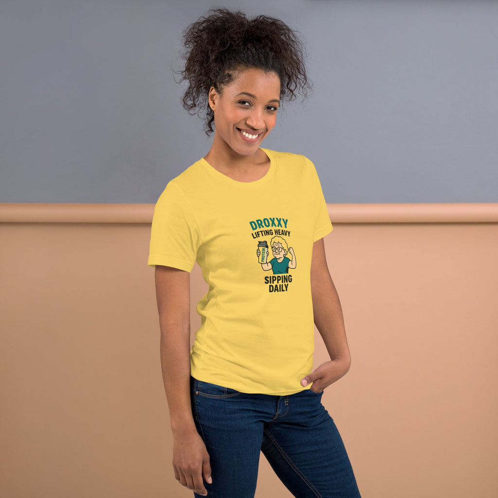 Unisex tričko DROXXY – Lifting Heavy, Sipping Daily | | DROXXY